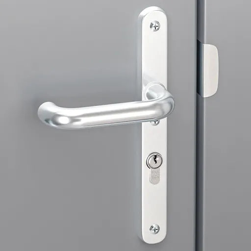 AXA Oval Plus veiligheidsbeslag smal kruk Wing+U aluminium naturel - detail