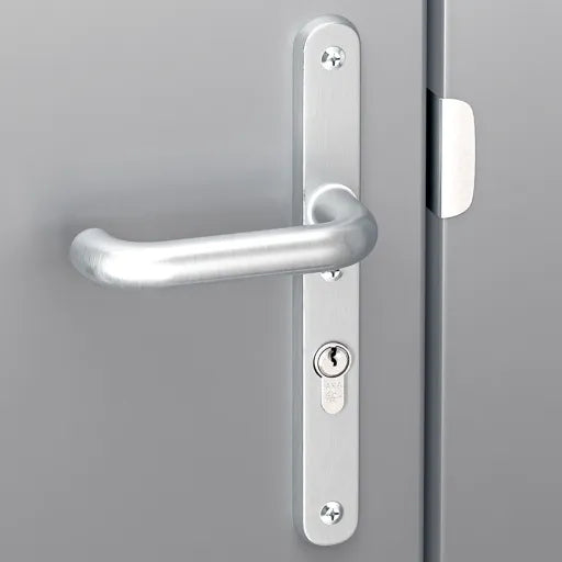 AXA Oval Plus veiligheidsbeslag smal kruk Wing+U aluminium naturel - detail