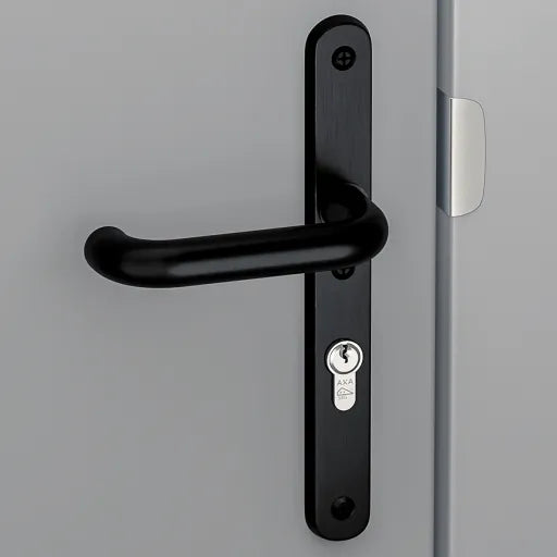 AXA Oval Plus veiligheidsbeslag smal kruk Wing+U zwart - detail