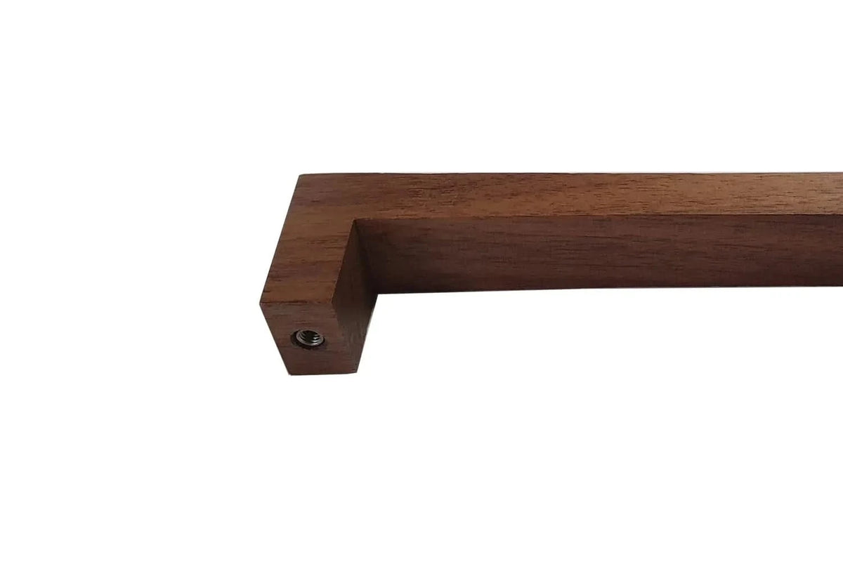 Staalimex houten handgreep Aalborg 140mm walnoot detailfoto