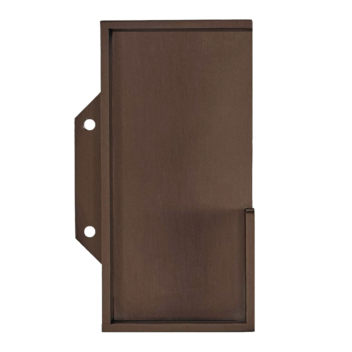 HDD Pro schuifdeurkom carré massief 40 mm mat brons, vooraanzicht