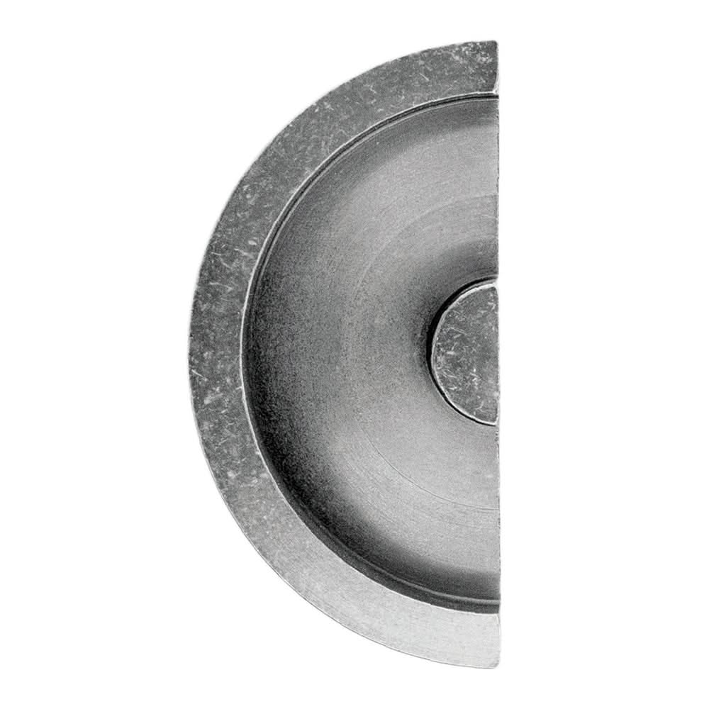 HDD Pro schuifdeurkom halve maan old silver vooraanzicht