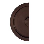 HDD Pro schuifdeurkom halve maan massief 40 mm mat brons, vooraanzicht