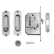 HDD Pro schuifdeurkom Fra ovaal inox look vooraanzicht