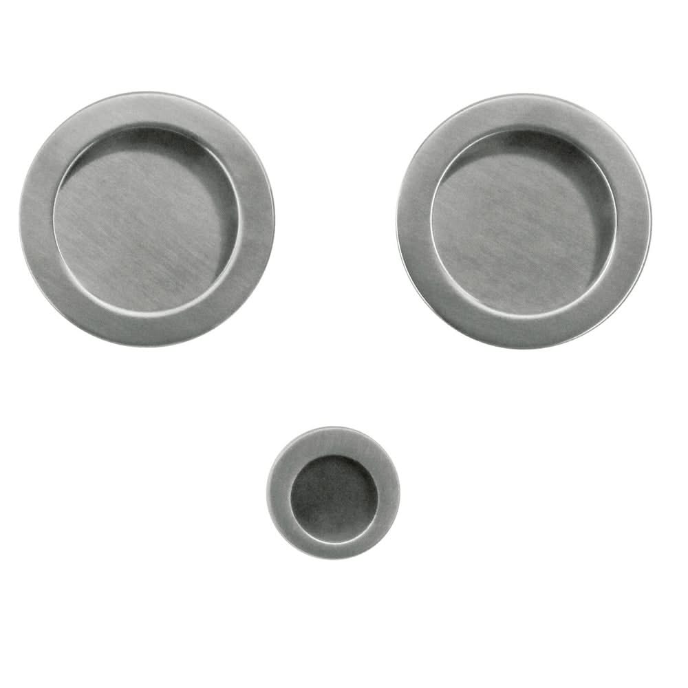 HDD Pro schuifdeurkom rond inox look – vooraanzicht
