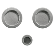 HDD Pro schuifdeurkom rond inox look – vooraanzicht