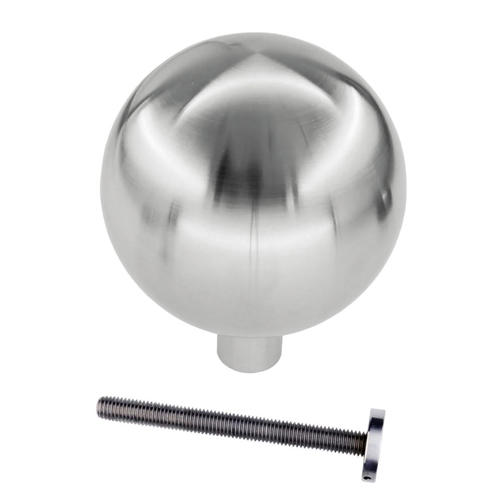 HDD Pro voordeurknop Top B 80 massief inox plus, vooraanzicht