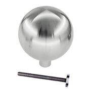 HDD Pro voordeurknop Top B 80 massief inox plus, vooraanzicht