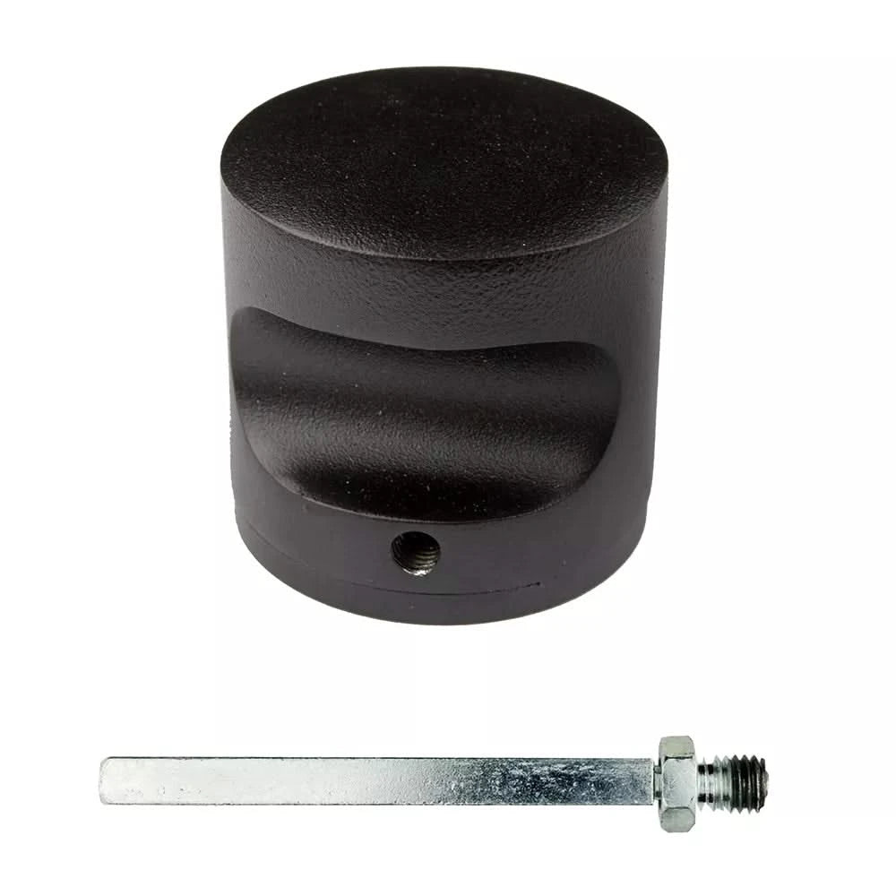HDD Pro voordeurknop Top H 50 massief Zwart structuur UV — vooraanzicht