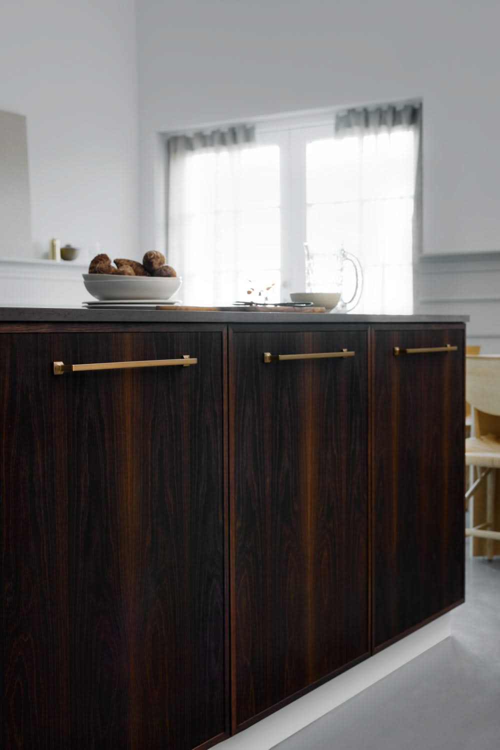 Furnipart Heritage greep geborsteld messing - in gemonteerde sfeeropstelling