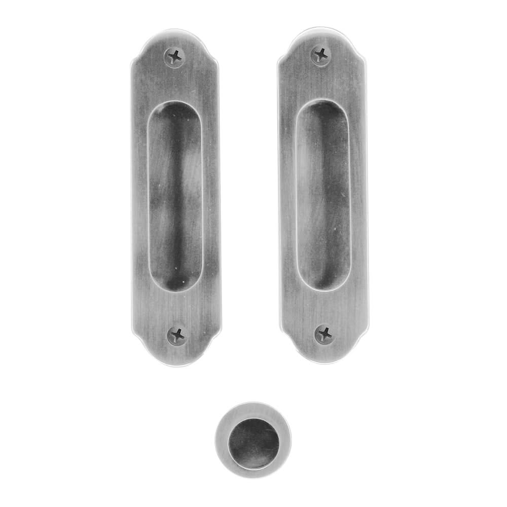 HDD Pro schuifdeurkom Fra Retro Ovaal in inox look – vooraanzicht