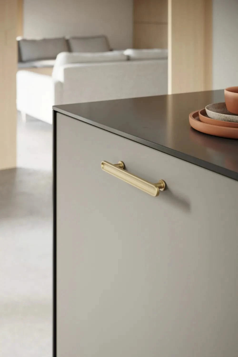 Furnipart Chateau greep donker geborsteld goud - in gemonteerde sfeeropstelling
