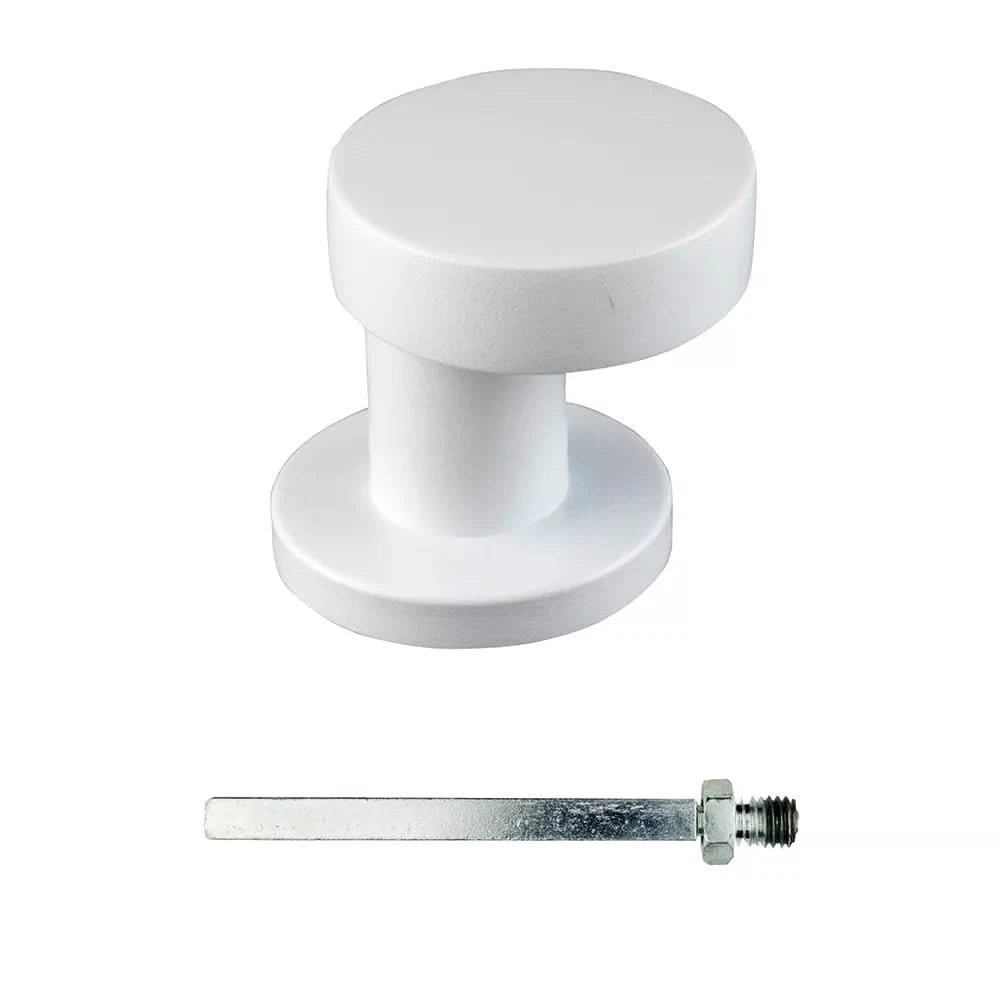 HDD Pro Voordeurknop Top Plat Schuin Wit Structuur – vooraanzicht