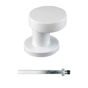 HDD Pro Voordeurknop Top Plat Schuin Wit Structuur – vooraanzicht