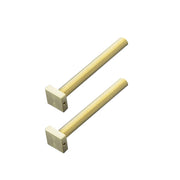 HDD Pro bevestigingsset M10 trekker buitendeur messing gepolijst, vooraanzicht