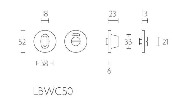 Formani toiletgarnituur BASIC LBWC50 brons - productdetail