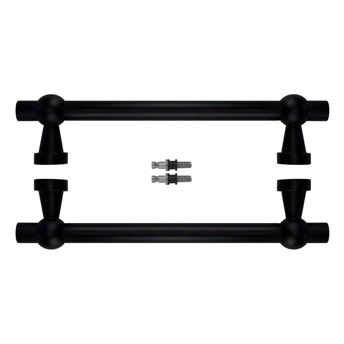 HDD Pro voordeurgreep Raily 300 zwart structuur UV, set voor glazen deur
