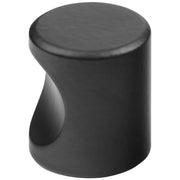 Hermeta cilinderknop zwart 20x23 mm vooraanzicht