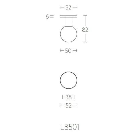 Formani BASIC LB501V voordeurknop – productafbeelding op rozet
