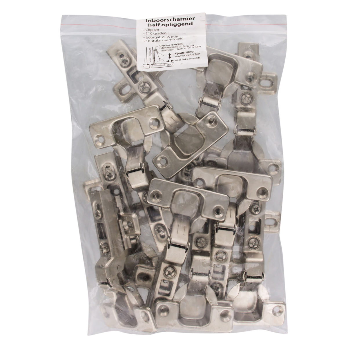 Starx clip-on potscharnier half opdek 110° softclose – detail