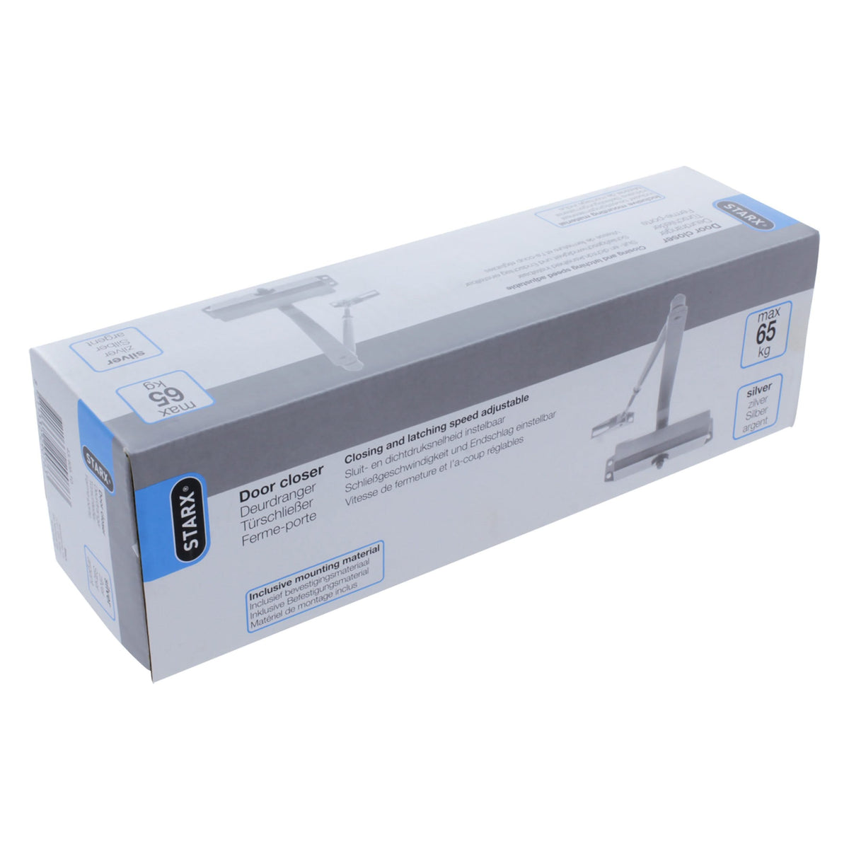 Starx deurdranger 43.405.10 zilver aluminium gemonteerd