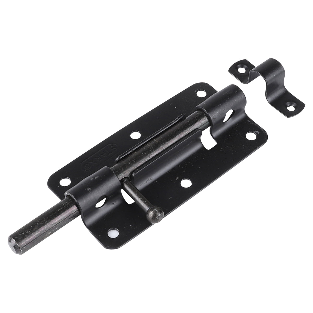 Starx Deurgrendel 100 mm zwart vooraanzicht