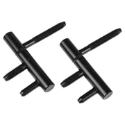Starx inboorpaumelle staal zwart 71,5x12 mm, set van 2 – vooraanzicht