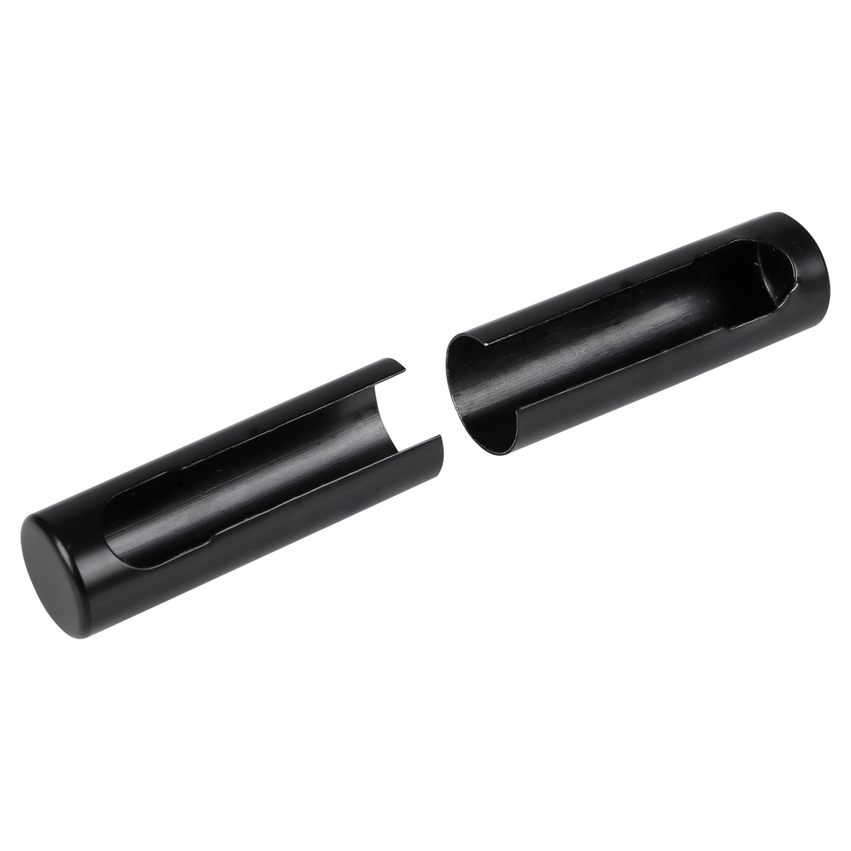 Starx overschuifhuls paumelle 14x45 mm in zwart, set van 2 – vooraanzicht