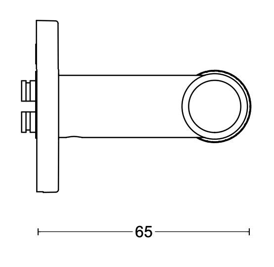 FORMANI BASICS deurkruk LB5-22 pvd mat goud – detail