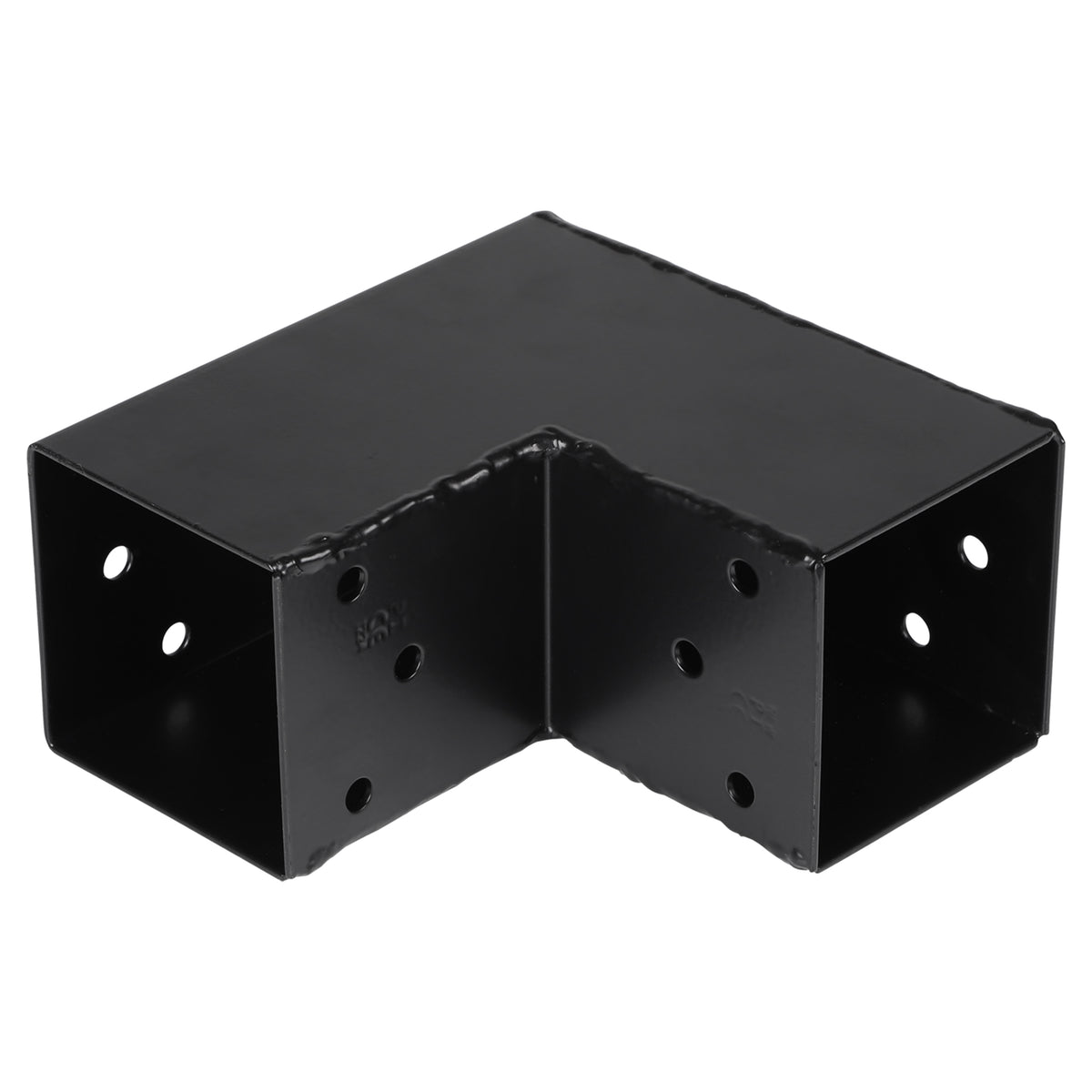 Starx Paalverbinder type L 7x7 cm zwart vooraanzicht