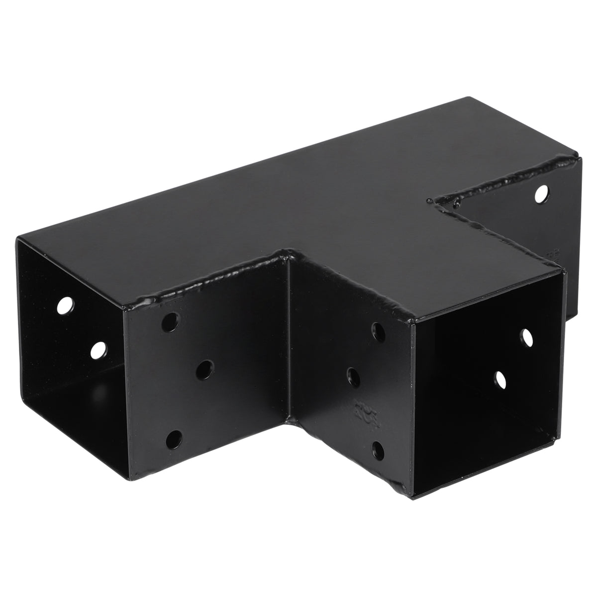 Starx paalverbinder type T 7x7 cm zwart vooraanzicht