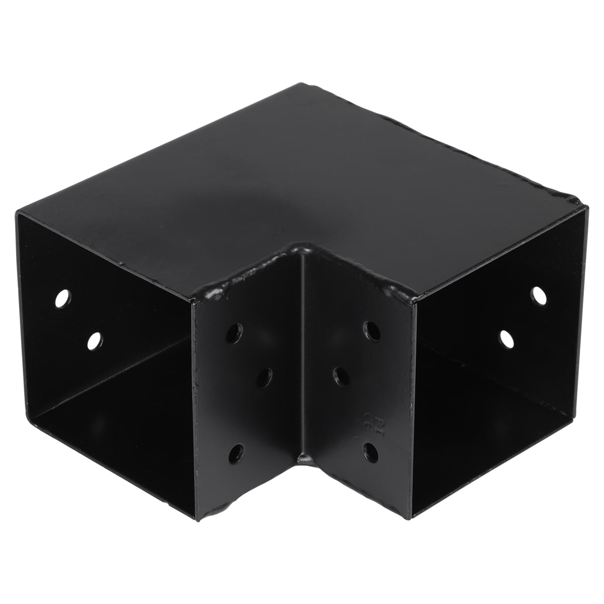 Starx Paalverbinder type L 9x9 cm zwart vooraanzicht