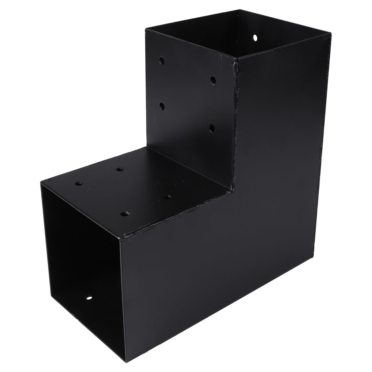 Starx Paalverbinder type L 12x12 cm zwart vooraanzicht