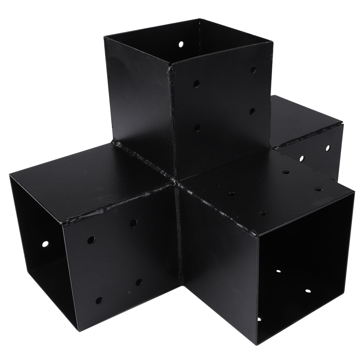 Starx Paalverbinder type X 12x12 cm zwart vooraanzicht