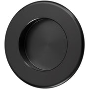 Hermeta schuifdeurkom rond zwart 52x52 mm vooraanzicht