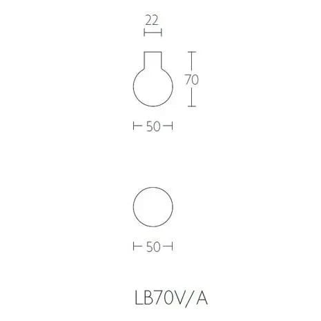Formani BASICS LB70V/A voordeurknop – productafbeelding op rozet