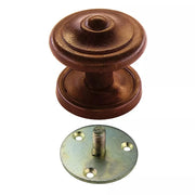HDD Pro Voordeurknop Top Rond Roest Ø 80mm – vooraanzicht