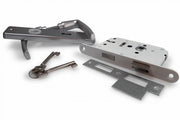 Dulimex set deurgreep met schild en cilinder PC 30/30 F1 aluminium