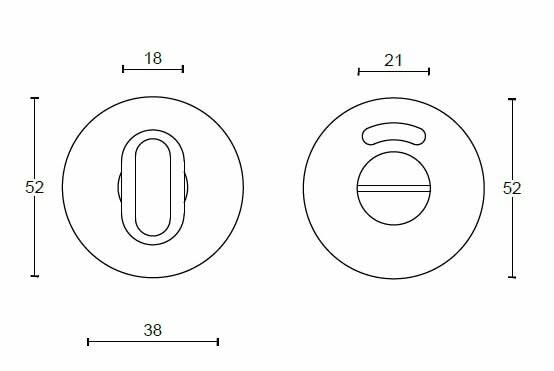 Formani toiletgarnituur LBWC50 blind mat zwart - detailweergave