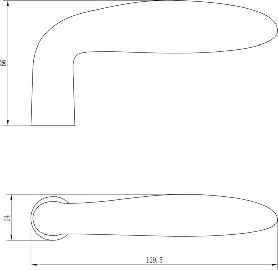 Impresso deurkruk Lake mat zwart – productafbeelding 4