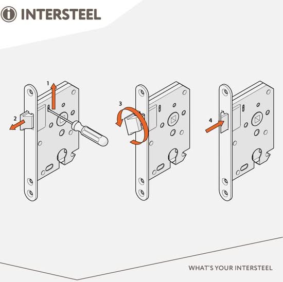 Intersteel woningbouw klavier dag- en nachtslot wit 55 mm - productfoto