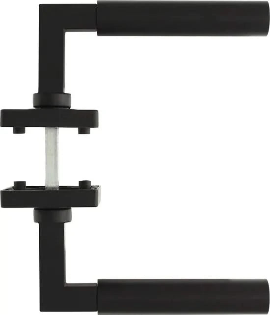 Intersteel deurkruk Bau-Stil op vierkant rozet 55 x 55 x 10 mm mat zwart – productfoto
