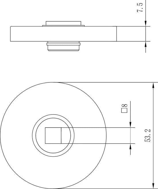 Impresso deurkruk Lake mat zwart – productafbeelding 3