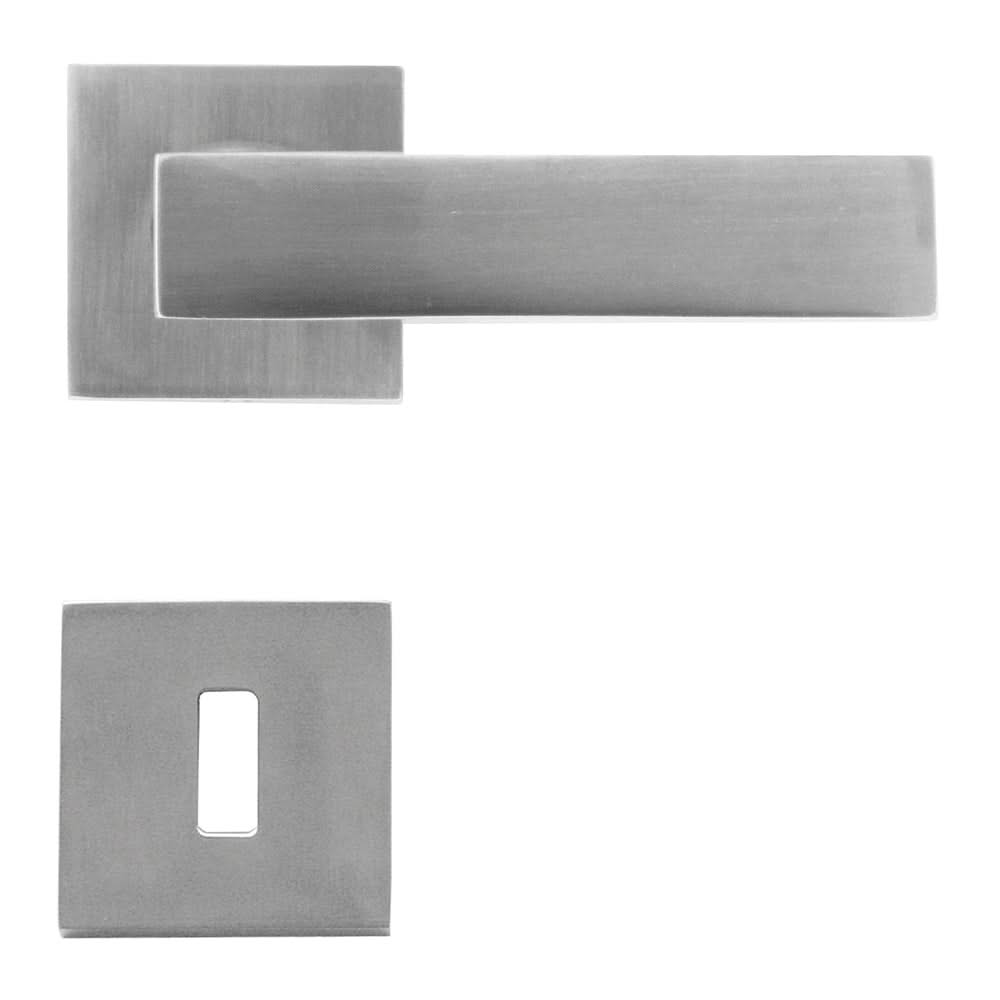 HDD Pro deurkruk Cubica inox look – gemonteerd op deur