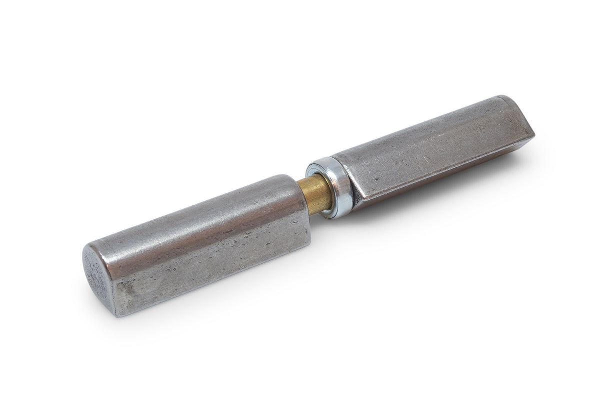 Dulimex DX aanlaspaumelle met kogellagerring 150 x 20 mm platte kop blank staal vooraanzicht