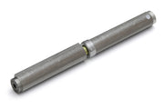 Dulimex DX zelfsluitende aanlaspaumelle met kogellagerring 235 x 22 mm tot 120 kg in RVS AISI 304, vooraanzicht
