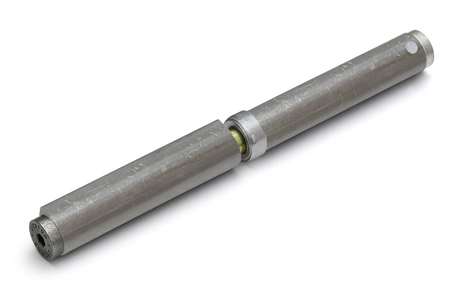 Dulimex DX zelfsluitende aanlaspaumelle met kogellagerring 235 x 22 mm tot 250 kg in RVS AISI 304, vooraanzicht