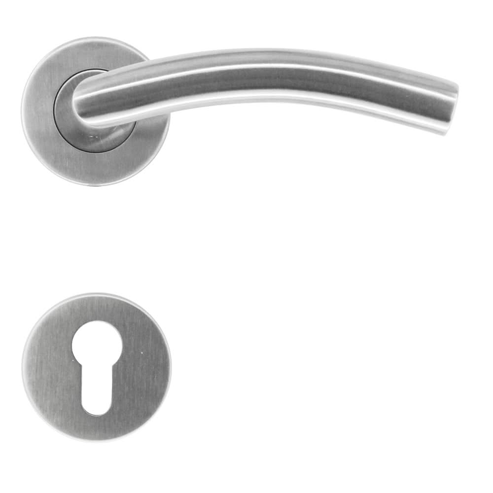 HDD Pro deurkruk GI Shape 19mm inox geborsteld gemonteerd op deur