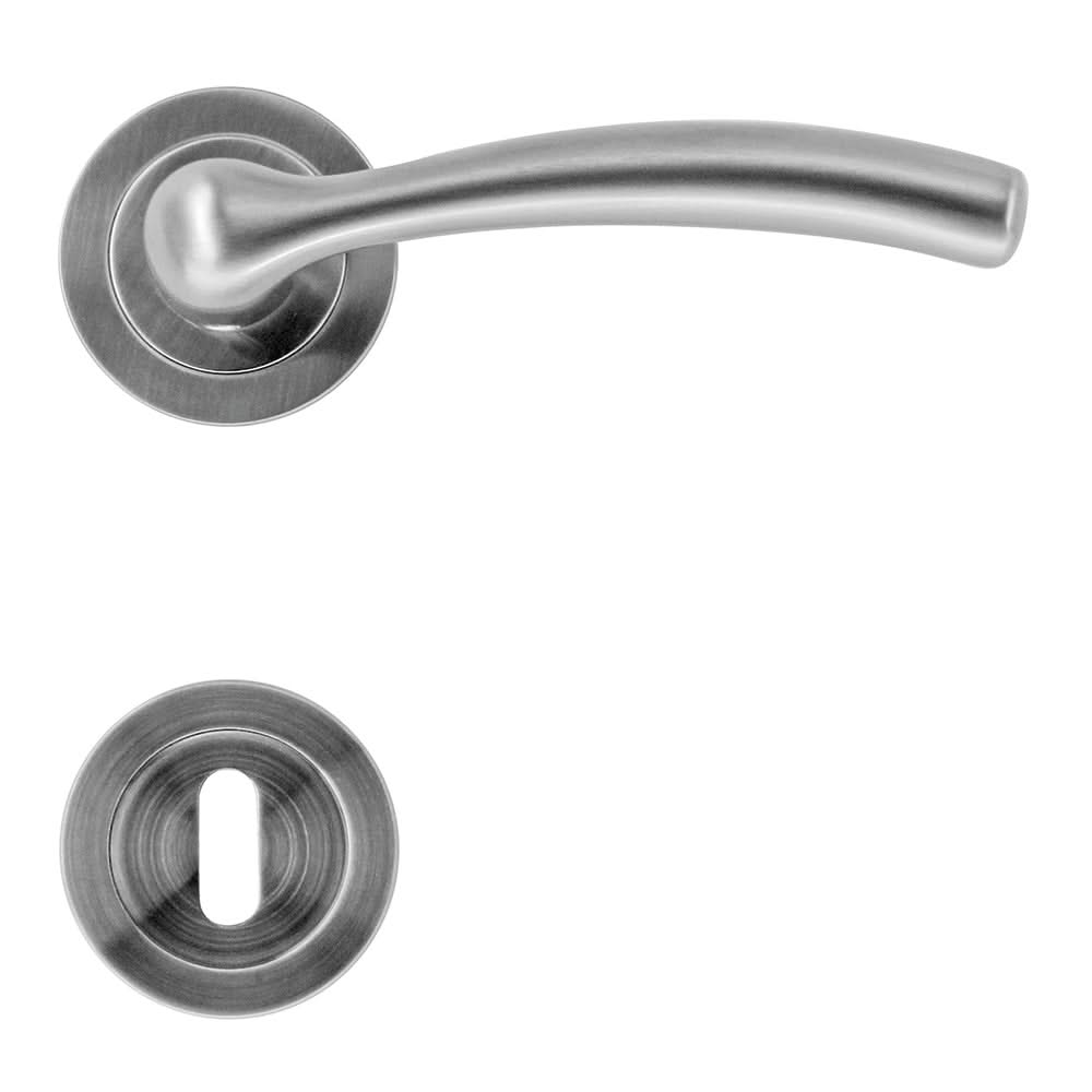 HDD Pro deurkruk Easy inox look – gemonteerd op deur