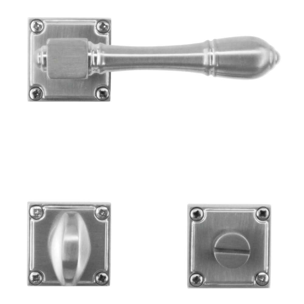 HDD Pro deurkruk Carré inox look op rozet